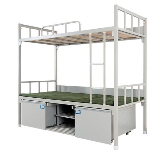 Metal Bunk Bed With Storage Cabinet